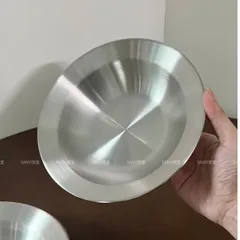 Đĩa sâu lòng inox 304 cao cấp sang trọng, bo viền dày dặn chống hoen gỉ size 20cm