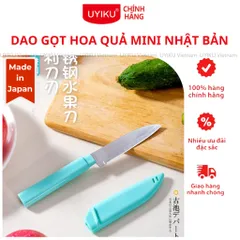 Dao gọt trái cây Nhật Bản bằng thép không gỉ cao cấp có nắp đậy mang đi du lịch tiện lợi