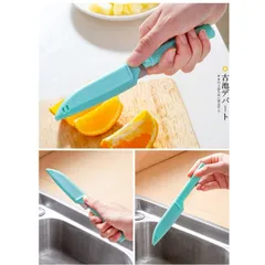 Dao gọt trái cây Nhật Bản bằng thép không gỉ cao cấp có nắp đậy mang đi du lịch tiện lợi