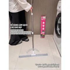 Cây gạt nước sàn nhà Nhật Bản lưỡi silicone 50cm đa năng tay cầm inox chắc chắn