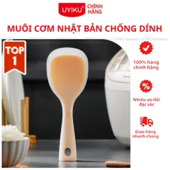 Muôi xới cơm Nhật Bản chống dính cao cấp bằng Silicon có cán dựng chống đổ