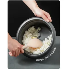 Muôi xới cơm Nhật Bản chống dính cao cấp bằng Silicon có cán dựng chống đổ