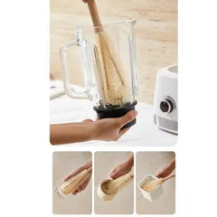 Cọ vệ sinh chai lọ UYIKU Nhật Bản cán gỗ sồi dài dễ dàng cọ rửa, chống xước