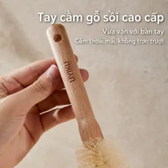 Cọ vệ sinh chai lọ UYIKU Nhật Bản cán gỗ sồi dài dễ dàng cọ rửa, chống xước