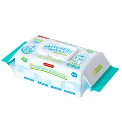 Khăn ướt lau bếp đa năng UYIKU Nhật Bản sợi sinh học tự phân hủy hộp 120 tờ
