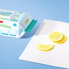 Khăn ướt lau bếp đa năng UYIKU Nhật Bản sợi sinh học tự phân hủy hộp 120 tờ