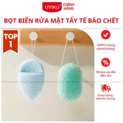 [COMBO 2 MIẾNG] Bọt biển rửa mặt tẩy tế bào chết Uyiku Nhật Bản cao cấp