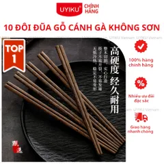 [10 ĐÔI] Đũa gỗ cánh gà UYIKU Nhật Bản không sơn, không sáp cao cấp