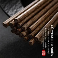 [10 ĐÔI] Đũa gỗ cánh gà UYIKU Nhật Bản không sơn, không sáp cao cấp