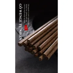 [10 ĐÔI] Đũa gỗ cánh gà UYIKU Nhật Bản không sơn, không sáp cao cấp