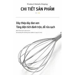 Phới đánh trứng inox 304 cao cấp nhập khẩu cán gỗ chắc chắn