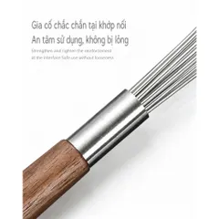 Phới đánh trứng inox 304 cao cấp nhập khẩu cán gỗ chắc chắn