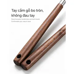 Phới đánh trứng inox 304 cao cấp nhập khẩu cán gỗ chắc chắn