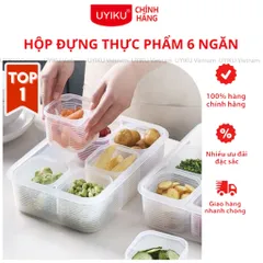 Hộp đựng thực phẩm 6 ngăn sâu lòng có nắp đậy riêng biệt tiện lợi 7in1