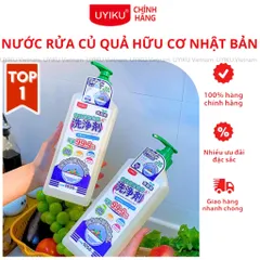 Nước rửa rau củ quả hữu cơ UYIKU Nhật Bản, rửa bình sữa, khử sạch hóa chất tồn dư trên thực phẩm