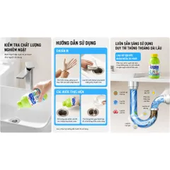 CHAI NƯỚC THÔNG CỐNG UYIKU 500ML – CÔNG NGHỆ NHẬT BẢN khử mùi, diệt khuẩn siêu mạnh