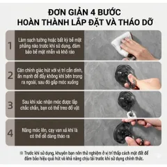 Móc treo tường hút chân không UYIKU Nhật Bản cao cấp 2cái/hộp