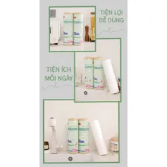 Khăn lau sợi tre thiên nhiên đa năng UYIKU Nhật Bản tái sử dụng 20 miếng/cuộn