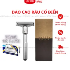 Dao cạo râu cổ điển Classic Nimukira bằng thép không gỉ nguyên khối sang trọng