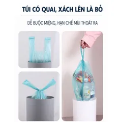 Túi rác có quai xách UYIKU Nhật Bản size 46x63cm cuộn 50 cái