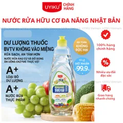 Nước rửa bát, ngâm rau củ quả hữu cơ Uyiku Nhật Bản, loại bỏ tồn dư hóa chất trên thực phẩm
