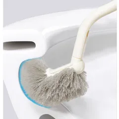Chổi cọ vệ sinh bồn cầu UYIKU Nhật Bản cước cứng, có tay cầm cán gỗ chắc chắn
