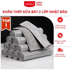 SET 5 Khăn thép rửa bát 2 lớp dạng hợp kim đa năng tiện dụng 20x20cm