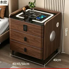 Tủ Đầu Giường Thông Minh 3 ngăn ,Khoá Vân Tay+Loa Bluetooth,sạc điện thoại không dây và đèn Led3 màu