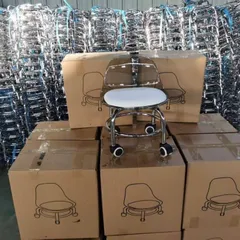 Ghế Ngồi Tiện lợi Chất Liệu Acrylic Có Bánh Xe Ghế Cao Cấp Tựa Lưng Trong Suốt bền bỉ cho ba mẹ và Bé