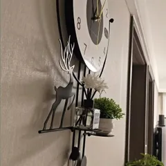 ĐỒNG HỒ TREO TƯỜNG TỐI GIẢN CHO PHÒNG KHÁCH, TRANG NHÃ CHO PHÒNG KHÁCH, CÓ ĐÈN SÁNG