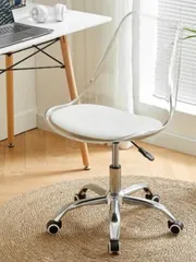 Ghế Xoay Trang Điểm Bằng acrylic Trong Suốt Thoải Mái Tiện Dụng Cho Văn Phòng / Phòng Ngủ