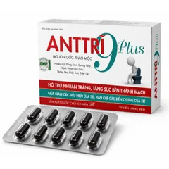 ANTTRĨ 9PLUS An Trĩ plus thanh nhiệt nhuận tràng, hỗ trợ làm giảm cho người bị bệnhh trĩ, tăng sức bền thành mạch