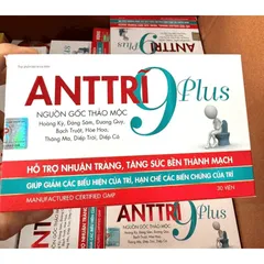 ANTTRĨ 9PLUS An Trĩ plus thanh nhiệt nhuận tràng, hỗ trợ làm giảm cho người bị bệnhh trĩ, tăng sức bền thành mạch