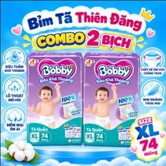 Giá sốc [ COMBO 2 BỊCH ] Tã Quần Bobby Ultra M96 L88 XL74 XXL68 – Bỉm Quần Cho Bé Mỏng Nhẹ, Thấm Hút Tốt