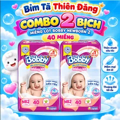 [ COMBO 2 BỊCH ] Miếng Lót Bobby Newborn 2 40 Miếng/60 Miếng Cho Bé Sơ Sinh, Mềm Mại Thấm Hút Tốt