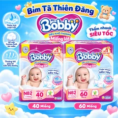 Miếng Lót Bobby Newborn 2 NB2 40 Miếng/60 Miếng Cho Bé Sơ Sinh, Mềm Mại Thấm Hút Tốt