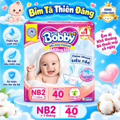 Miếng Lót Bobby Newborn 2 NB2 40 Miếng/60 Miếng Cho Bé Sơ Sinh, Mềm Mại Thấm Hút Tốt