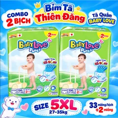 [ COMBO 2 BỊCH ] Tã Quần Baby Love Chính Hãng M48 L48 XL48 2XL48 3XL33 4XL33 5XL33 – Bỉm Quần Mềm Mỏng, Thấm Hút Tốt