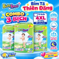 [ COMBO 3 BỊCH ] Tã Quần Baby Love Chính Hãng M48 L48 XL48 2XL48 3XL33 4XL33 5XL33 – Bỉm QuầN Mềm Mỏng, Thấm Hút Tốt