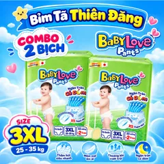 [ COMBO 2 BỊCH ] Tã Quần Baby Love Chính Hãng M48 L48 XL48 2XL48 3XL33 4XL33 5XL33 – Bỉm Quần Mềm Mỏng, Thấm Hút Tốt