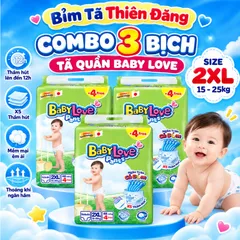 [ COMBO 3 BỊCH ] Tã Quần Baby Love Chính Hãng M48 L48 XL48 2XL48 3XL33 4XL33 5XL33 – Bỉm QuầN Mềm Mỏng, Thấm Hút Tốt
