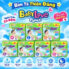 Tã Quần Baby Love Chính Hãng M48 L48 XL48 2XL48 3XL33 4XL33 5XL33 – Bỉm Quần Cho Bé Mềm Mỏng, Thấm Hút Tốt