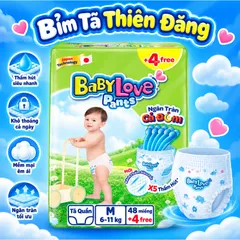 Tã Quần Baby Love Chính Hãng M48 L48 XL48 2XL48 3XL33 4XL33 5XL33 – Bỉm Quần Cho Bé Mềm Mỏng, Thấm Hút Tốt