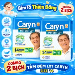 [ COMBO 2 BỊCH ] Tấm Đệm Lót Caryn Cho Người Lớn Size L10 L20 XL14 – Thấm Hút Tốt, Tiện Lợi, Chăm Sóc Người Cao Tuổi