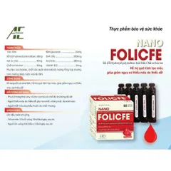 NANOFOLICFE +++ nano fe folic bổ sung sắt và acid folic, giảm thiếu máu do thiếu sắt, hỗ trợ quá trình tạo máu ống 