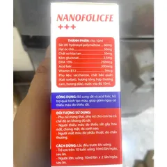 NANOFOLICFE +++ nano fe folic bổ sung sắt và acid folic, giảm thiếu máu do thiếu sắt, hỗ trợ quá trình tạo máu ống 