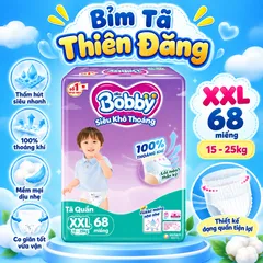 Tã Quần Bobby Ultra M96 L88 XL74 XXL68 – Bỉm Quần Cho Bé Mỏng Nhẹ, Thấm Hút Tốt