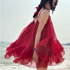 [tặng quần, dây nơ] váy hai dây cột nơ dáng bèo tầng, set hè đi biển chất tơ mềm Hyday.khosi