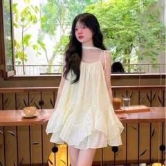 [tặng quần, dây nơ] váy hai dây cột nơ dáng bèo tầng, set hè đi biển chất tơ mềm Hyday.khosi
