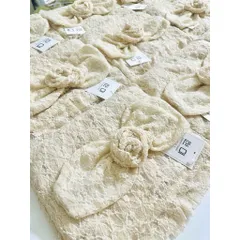 Set đi biển thiết kế độc lạ nửa kín nửa hở, chất liệu ren mềm nhũ bạc Hyday.khosi [không kèm đai]